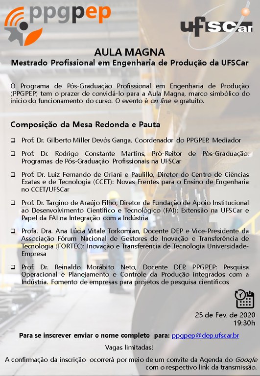 Divulgação Aula Magna